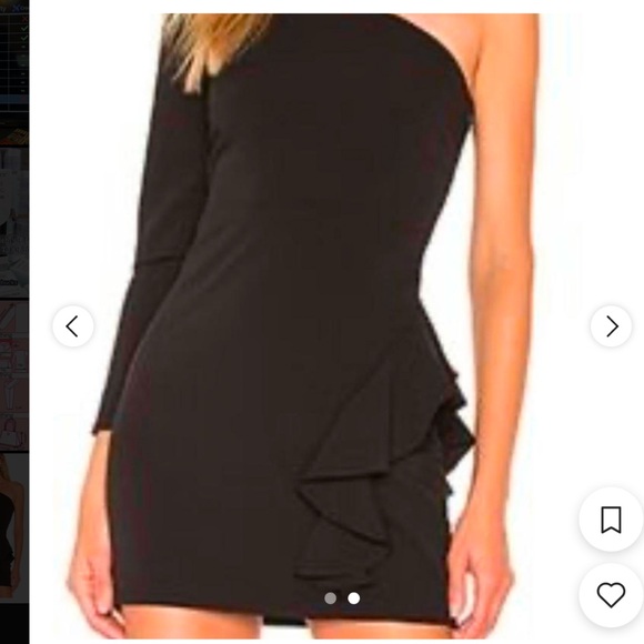 Lovers + Friends Jett Mini One-Shoulder Black‎ Dress Small - Picture 2 of 13